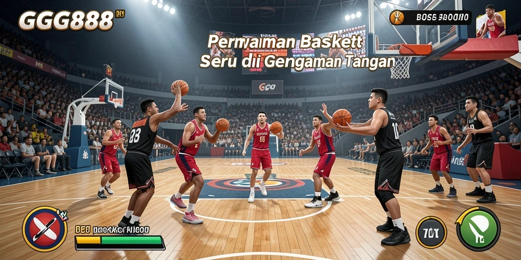Tampilan antarmuka permainan basket interaktif GGG888.