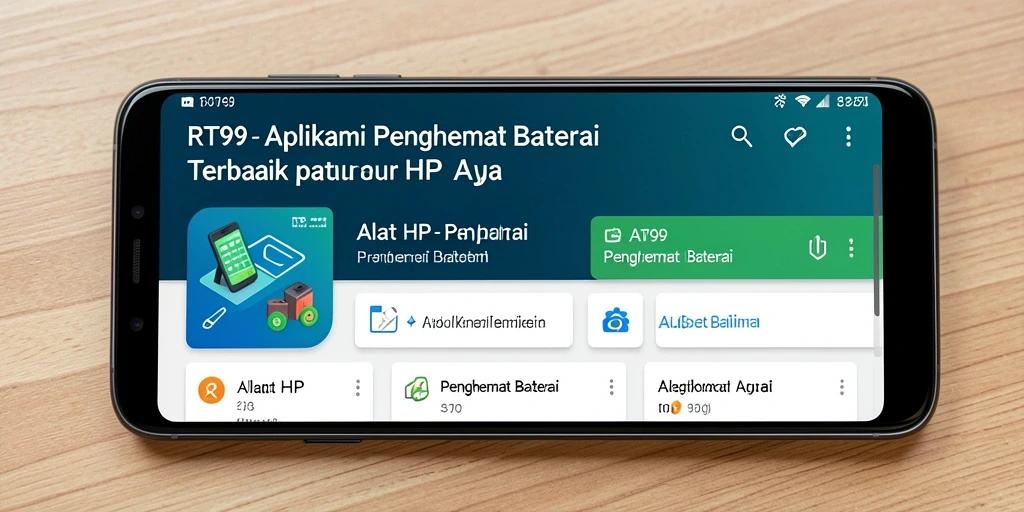 Tampilan antarmuka aplikasi RT99 yang sederhana dan informatif.